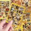 8 Pieces of Ancient Style Rilakkuma Cut Film Stickers Cute Popular Simple and Creative Packaging Materials Waterproof Stickers
