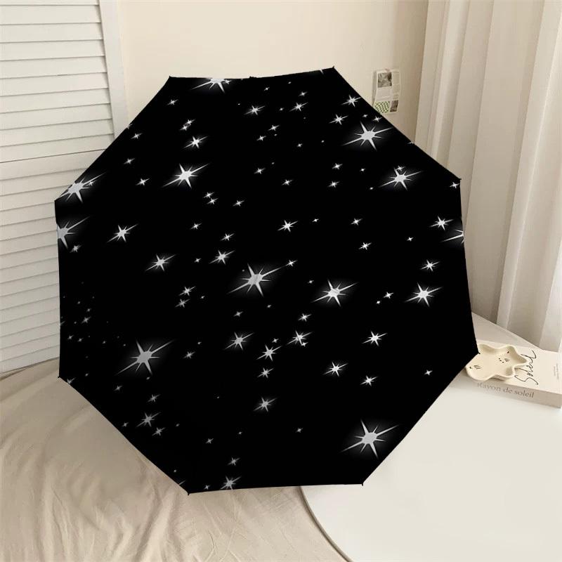 1PC stars space Umbrella-8-Rib Reinforced, Automatic Open, Lightweight & Durable, Cute Fashion Accessory for Outdoor-K1239