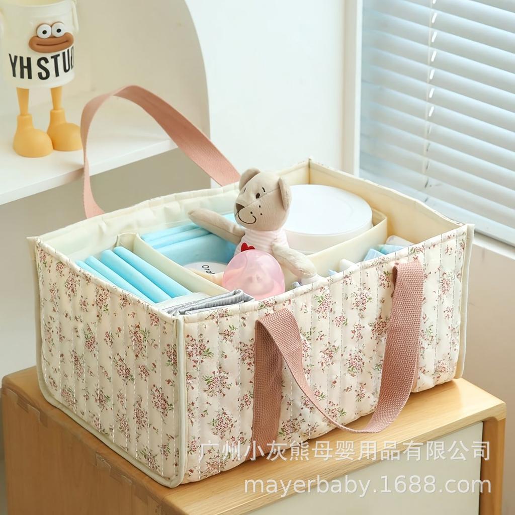 Foldable Multi‑Purpose Storage Bin Lightweight Hand‑held Fabric Storage Bag For Cosmetic Underwear Toys Home Organization