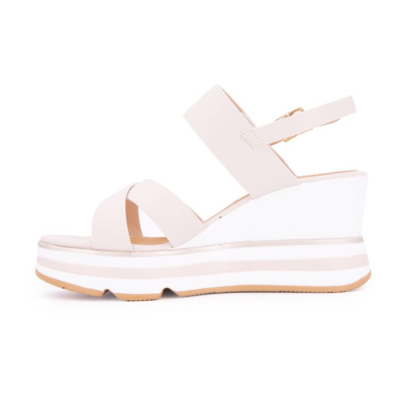 Женские босоножки на платформе с танкеткой и пряжкой с украшением KEYS