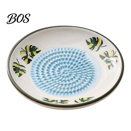 Garlic Grater Ceramic Ginger Grater, Manual Mincing Plate for Mashed Puree, Multifunctional Kitchen Masher Fruit Dish