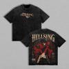 Футболка с принтом Алукарда из Hellsing Мужская Женская Стиранный Хлопок Футболки Манга Винтажная Футболка Харадзюку Мужская С Коротким Рукавом Летняя Футболка