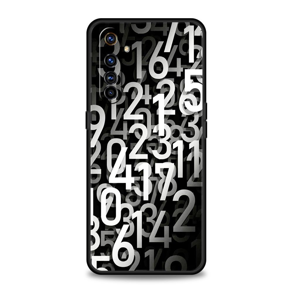 Мягкий ТПУ с узором из цифр Для Realme 13 12 11 10 9 Pro Plus GT3 GT2 C21 C25 C35 C53 C55 C67 Pro 5G Чехол для телефона Обложка Fundas Capas