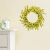 Искусственный венок без увядания, привлекательный желтый реалистичный искусственный цветок, венок для входной двери
