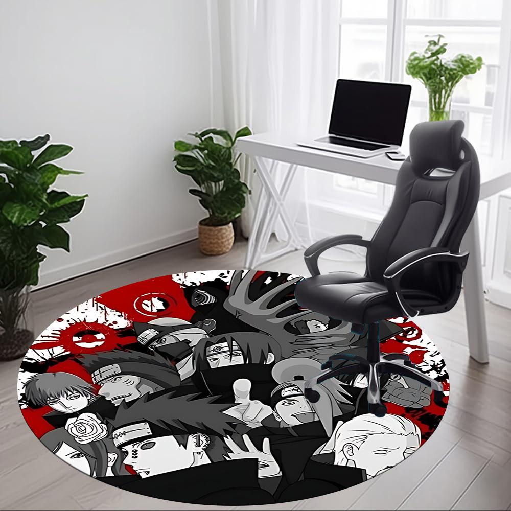 Naruto Characters Office Round Area Rug, Under Office Chairs Bedroom Living Room Home Decor a1022162