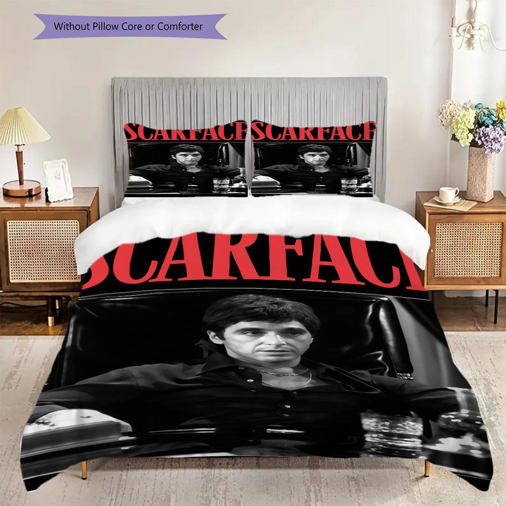 Scarface Power Corruption Threepiece Set 1 Duvet Cover 2 Pillowcase Without Core Duvet Cover And Pillowcase Soft And Comfortable Bedding Set
