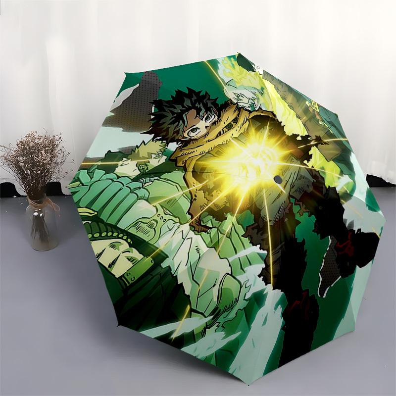 1pc Ultimate Boku no Hero Academia Inspired Umbrella: Automatic Opening, Foldable Design, Iron Frame, Outdoor Use, Perfect Gift for Fans, Travelers, D
