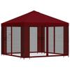 Garden Gazebo with Side Walls 3 x 3 m Bordeaux Red