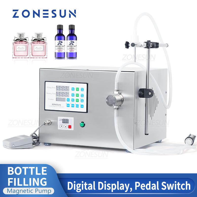 ZONESUN ZS-YTMP1S Liquid Bottle Filling Machine Magnetic Pump Perfume Mineral Essential Oil Water Beverage Packing Machinery