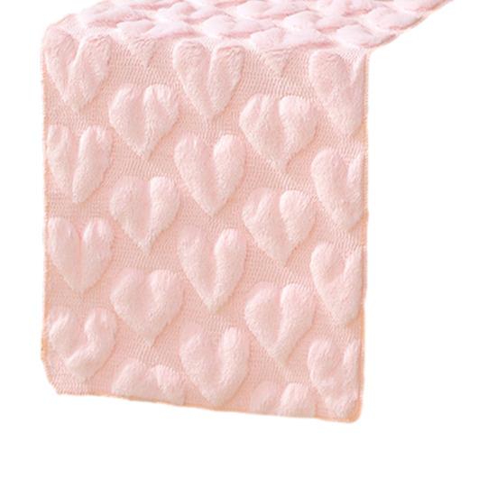 День святого Валентина Скатерть-дорожка Плюшевое сердце любви Скатерть-дорожка Пушистое сердце Романтическая скатерть-дорожка для дома Обеденный стол Юбилей Свадебная вечеринка