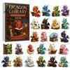 Collectible Dragon Pendants Advent Calendar 2026, 24 Day Bookish Christmas Countdown with Fantasy Figurines Mini Acrylic Dragons, Book Lover Gift for