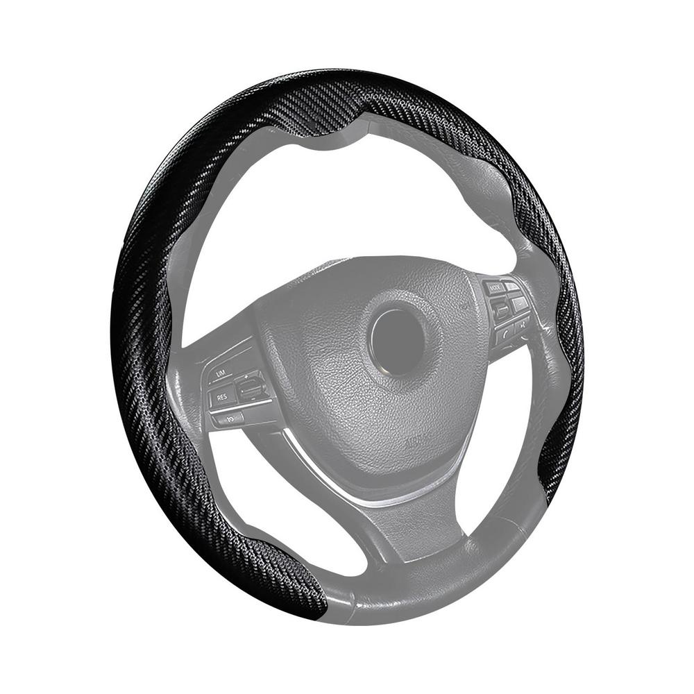 Чехол на руль из углеродного волокна Универсальный Нескользящий Чехол-бустер для руля Противоскользящие Аксессуары