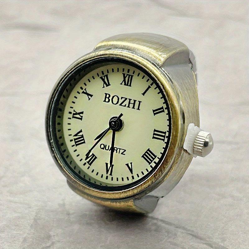 Retro Versatile Roman Digital Ring Watch Does Not Fade, Can See Time Trend Finger Style Mini Antique Nostalgia