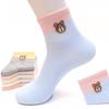 Женские носки до середины икры в корейском стиле из чистого хлопка, спортивный тренд на все сезоны.