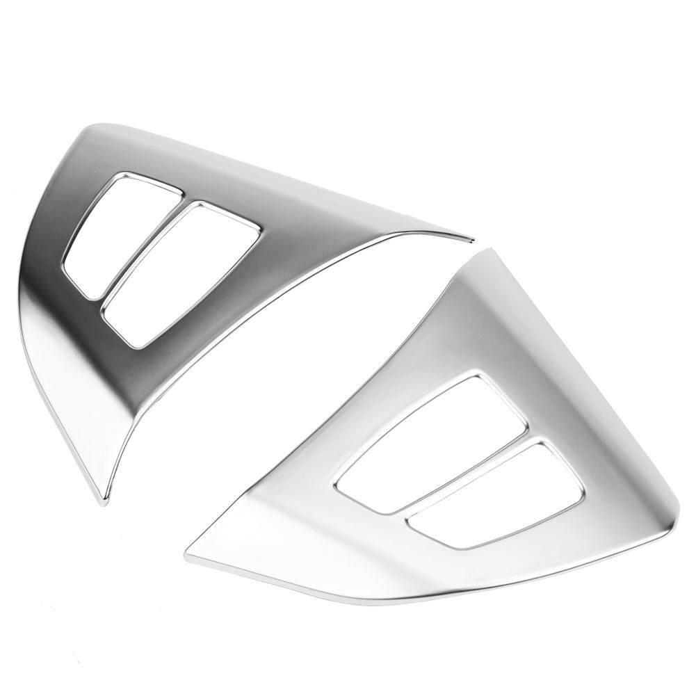 2pcs Chrome Steering Wheel Button Frame Decoration Cover Trim for X5 E70 2008‑2013