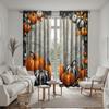 2 шт. цифровая занавеска HD с принтом серая Галстук Хэллоуин тыква кленовый лист домашний декор стиль Украсьте гостиную спальню Носите штангу
