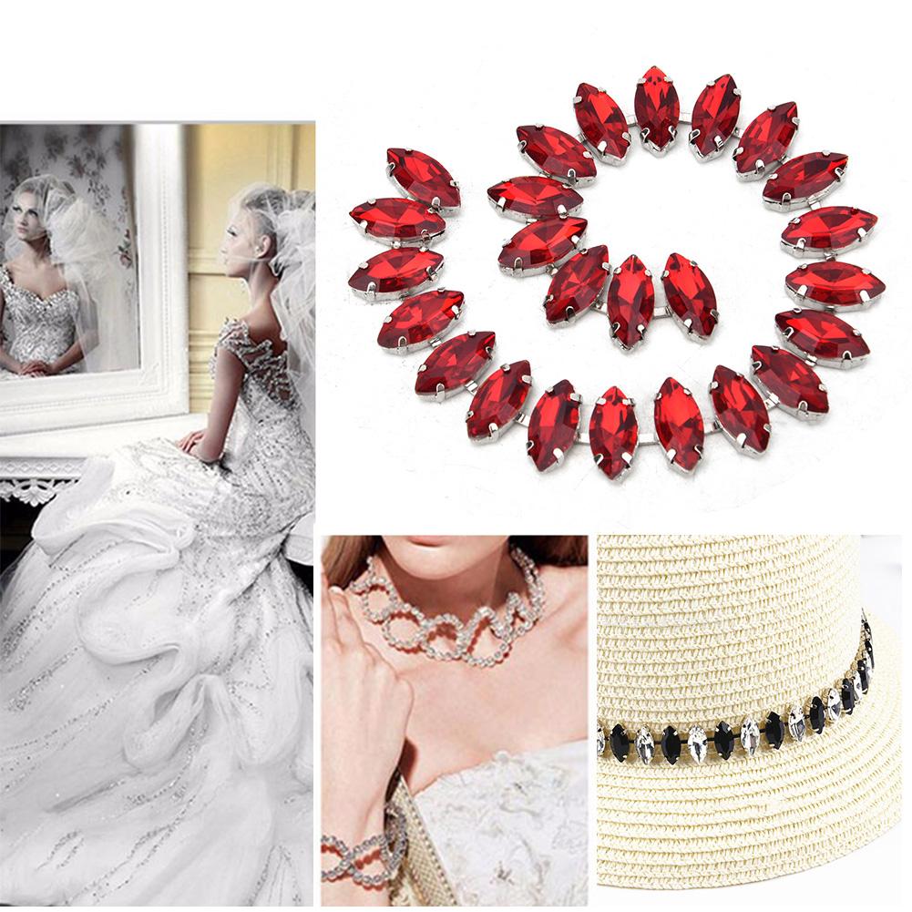 1 Двор (90см)   Стеклянная цепочка из страз для пришивания   Украшение для одежды