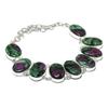 Ruby Zosite Gemstone Handmade 925 Sterling Silver Jewelry Necklace 18" F9G83