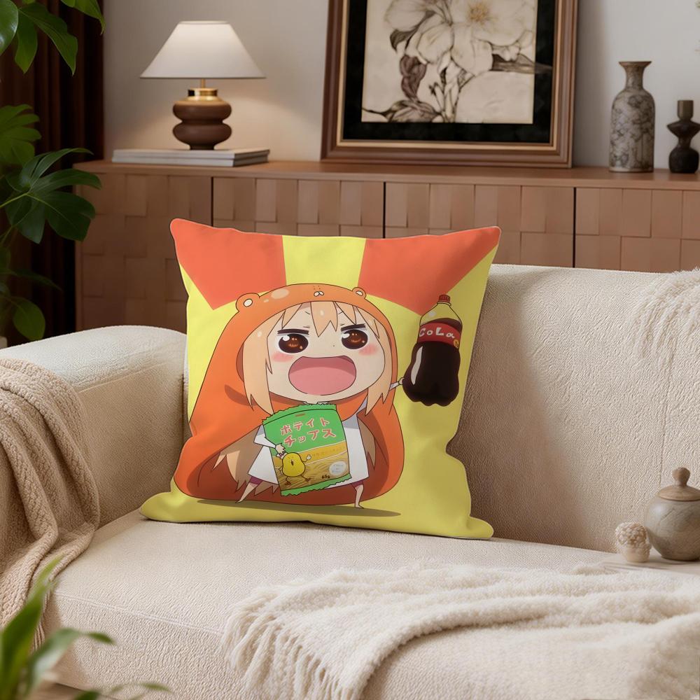 Comedy Himouto Umaru-Chan Cushion Cover Cushion Cover Set 4Pcs 50X50 45X45 40X40 Pillowcase Decorative Sofa Home Decor