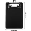 16 Pack 4 x 6 Inch Black Mini Clipboards, Memo Small Clipboards Low Profile Clip, Cute Plastic Clipboard Pocket Clipboard for Classrooms,