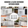 BBQ Access Door, 710x482 mm Double Outdoor Kitchen Door, Stainless Steel Flush Mount Door, Wall Vertical Door with Recessed Handles , for BBQ Island,