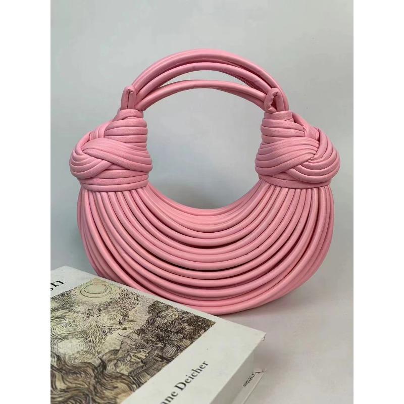 Hand Woven Knotted Noodles with Long Shoulder Straps Hand-wrapped Bag Light and Small