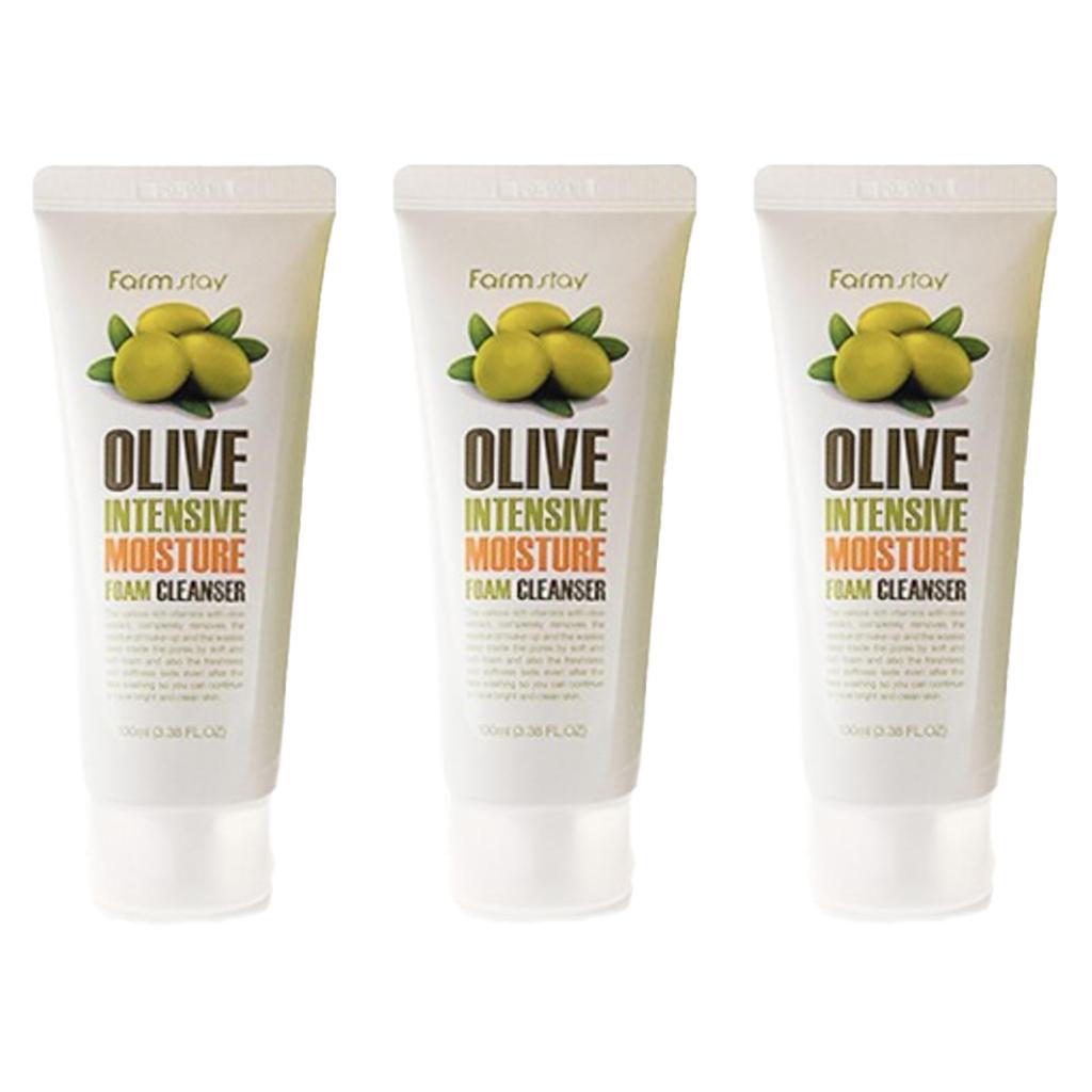 FARM STAY Olive Intensive Moisture Foam Cleanser 100ml (3 Options)
