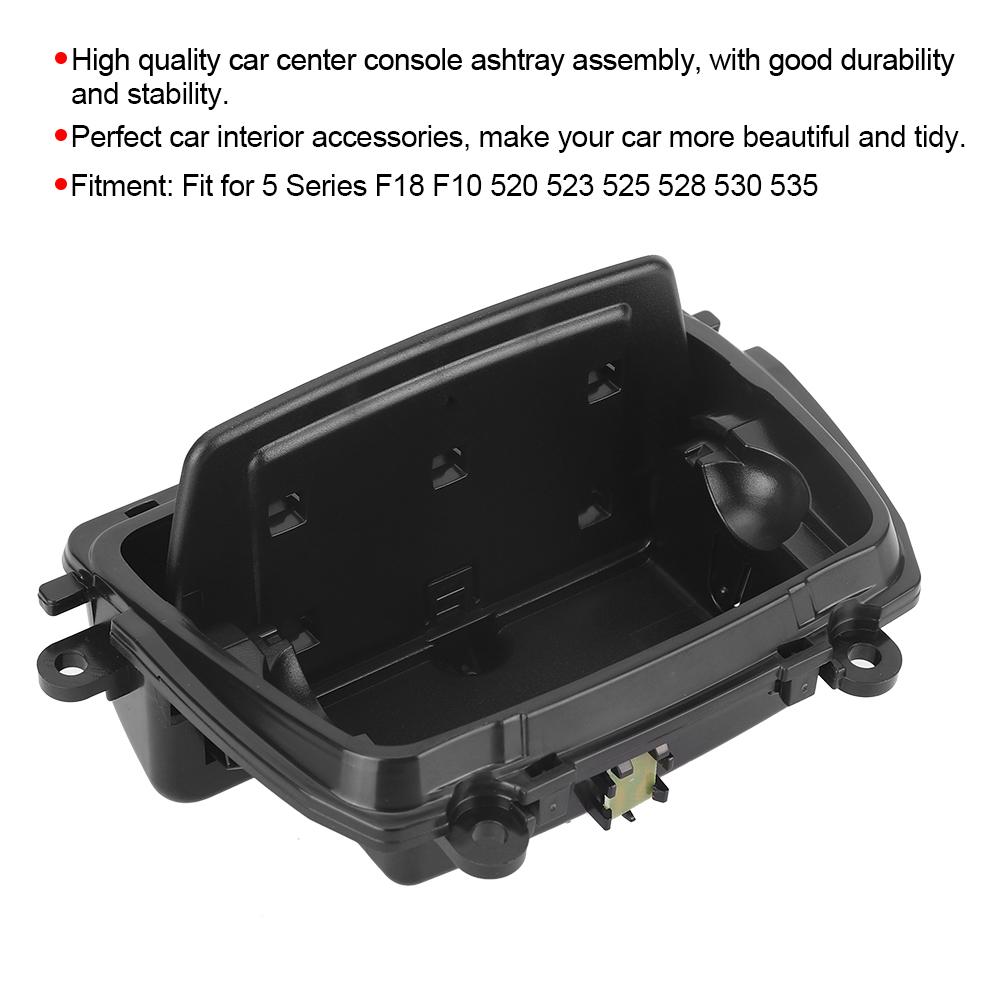 Центральная консоль автомобиля, пепельница в сборе, автомобильный аксессуар, черная, замена, подходит для 5 серии F18 F10 520 523 525 528 530
