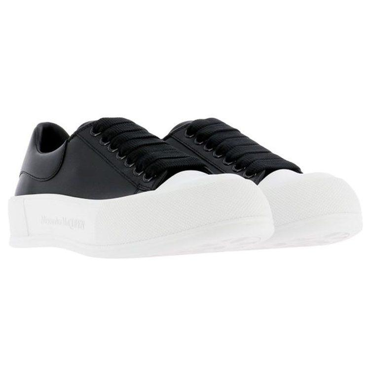 Alexander Mcqueen Кеды на шнуровке 'Black White' Женские 667245WIAB61070