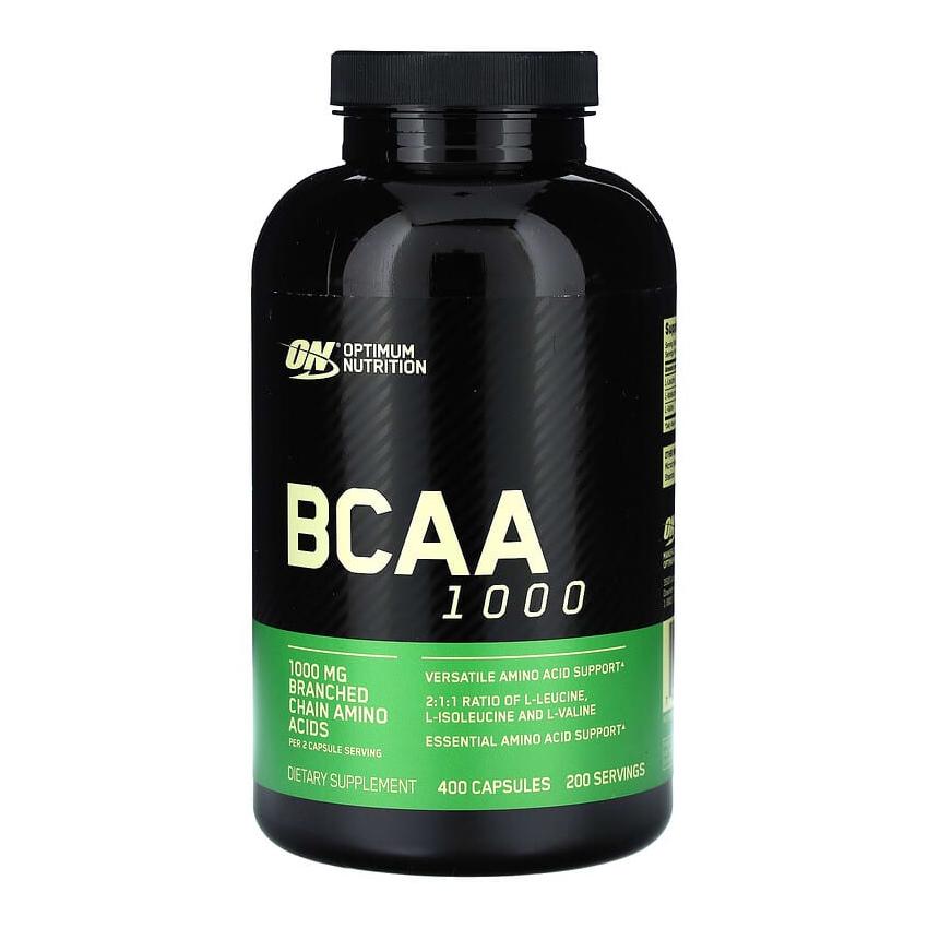 BCAA 1000: Amino Acid Complex (400 Caps, 500 Mg), BCAA 1000, Optimum Nutrition