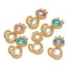 4Pcs Stainless Steel Zircon Animal Cute Cat Charms for DIY Jewelry Findings Necklace Kids Bracelet Girls Pendant Earrings Making