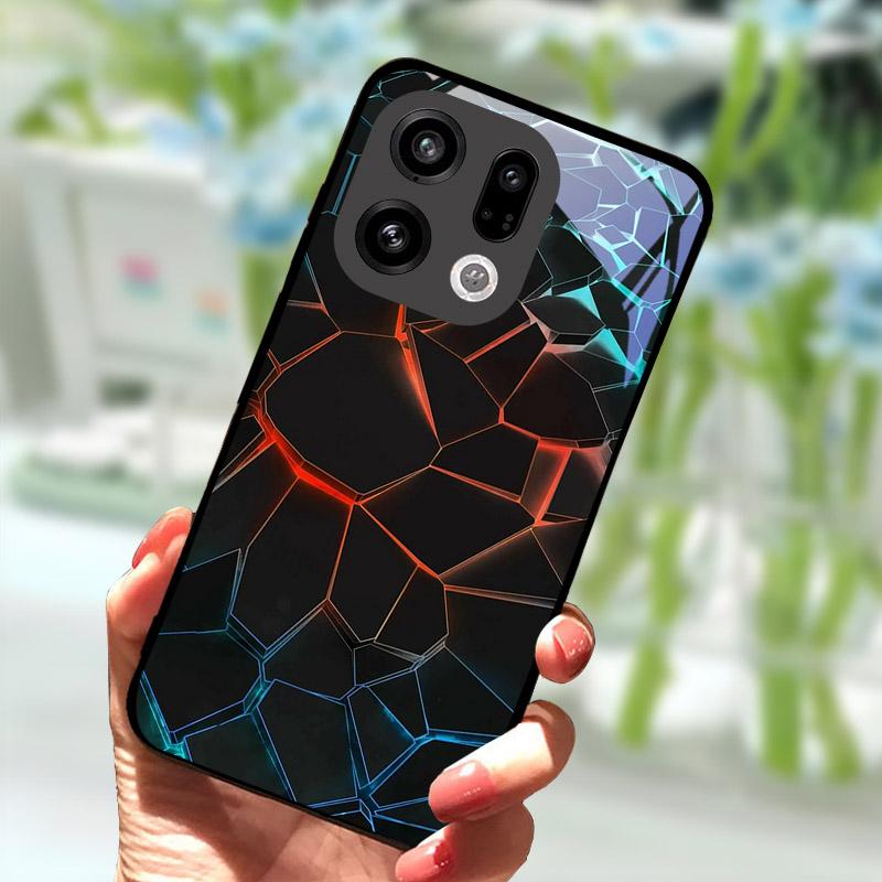 Чехол для OPPO Find X9 X9Pro X8 Pro X8S X8 Ultra Жесткий Чехол Закаленное Стекло Защитный Корпус Для OPPO FindX9 FindX8 Сумки для Телефона