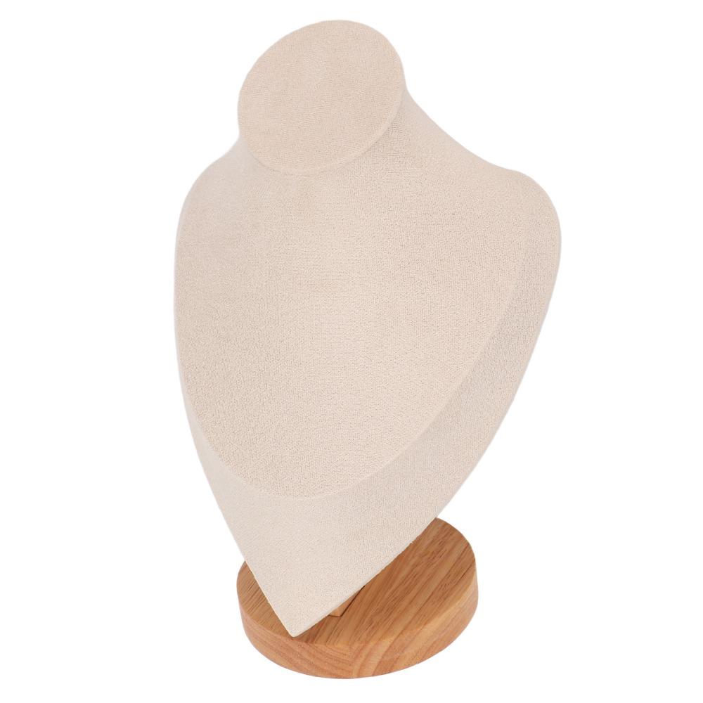Wood Solid Wood Bust Necklace Display Stand Jewelry shop counter display
