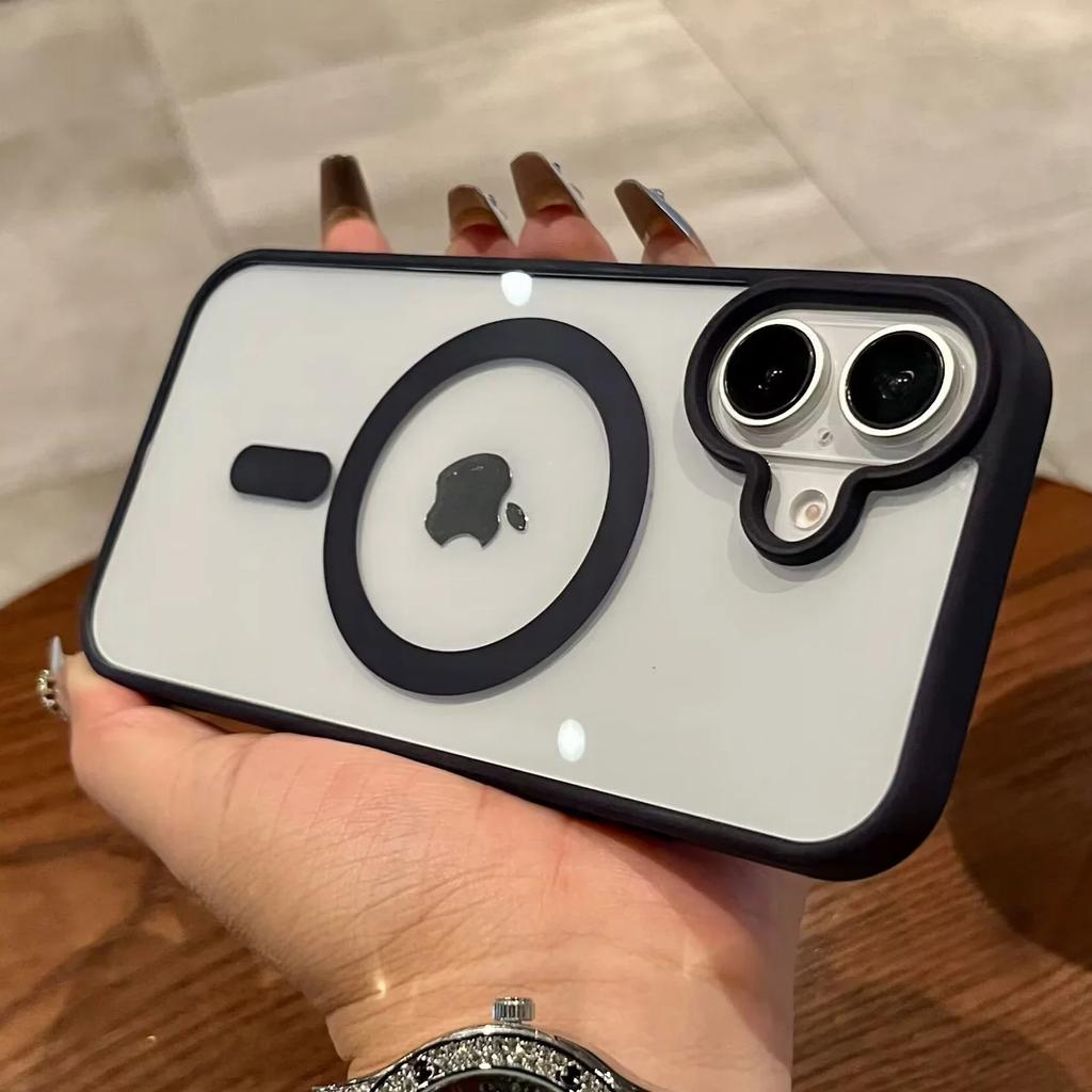 Чехол-бампер цвета конфет с магнитной беспроводной зарядкой для iPhone 16 Pro Max 15 Plus 14 13 12Pro Max, прозрачная противоударная задняя крышка