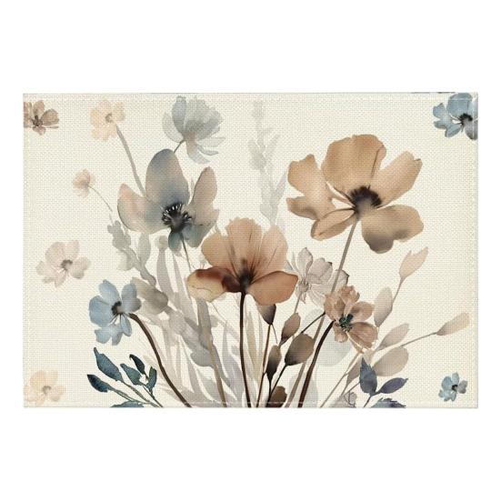 45295 шт. подставка для столовых приборов с принтом и цветочным узором, теплоизоляция, устойчивая к морщинам, защита стола, вечерние, кухня, столовая