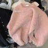 Осень и зима нежный мягкий восковой толстый нишевый шикарный розовый мохеровый свитер вязаный свитер