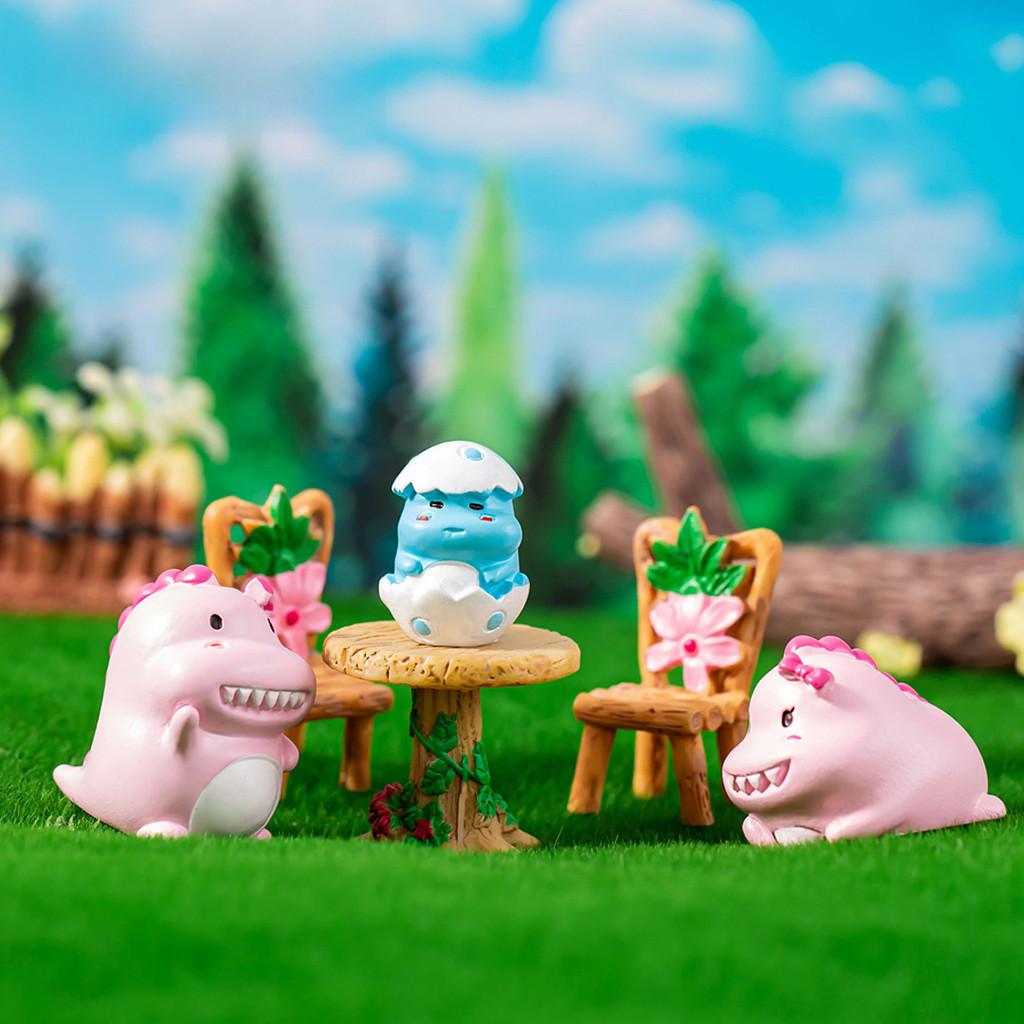 Delightful Resin Dinosaur Desk Decoration Fun Cartoon Animal Figurine