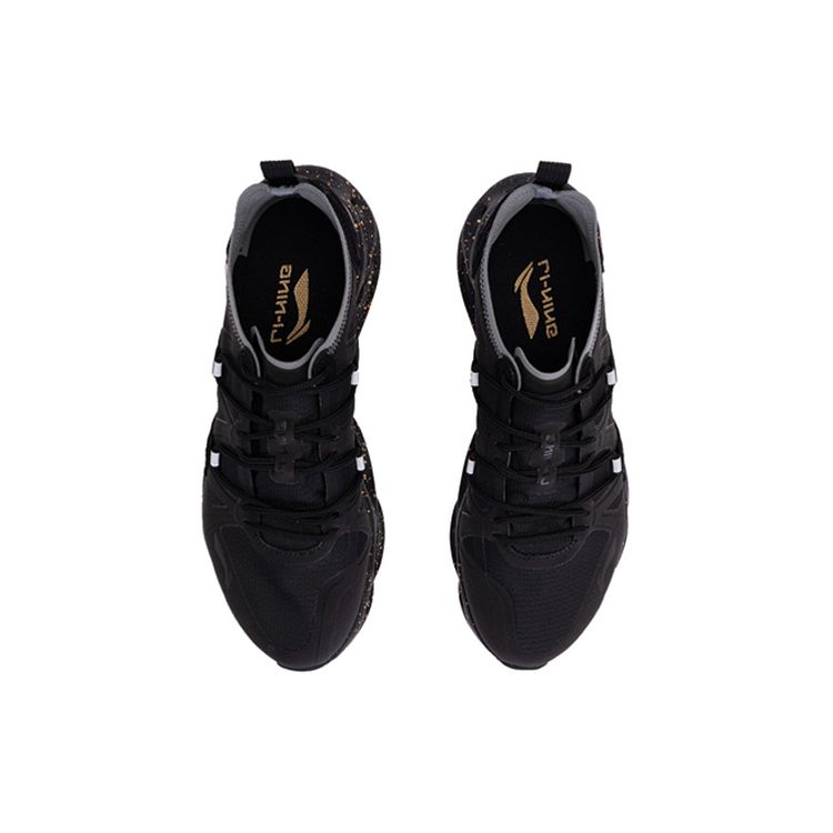 Кроссовки Li Ning Arc Shock Absorbing Non-Slip износостойкие с низким верхом для бега мужские кроссовки черные синие ARHQ057-1
