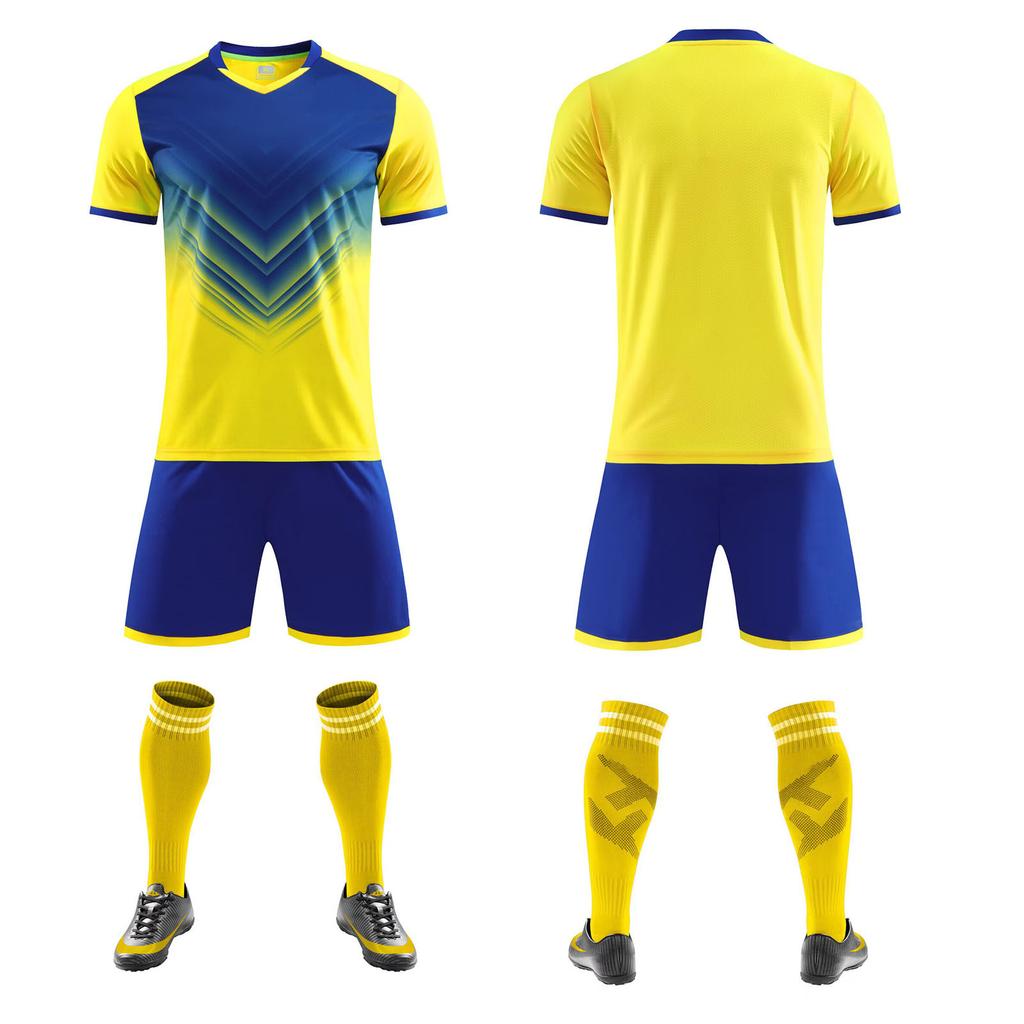 Customized football jersey set Light board Adult children's men's and women's jerseys Game training Student sports game football jersey