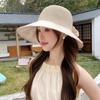 Spring and Summer Hat Women's Summer UV Protection Bucket Hat Sun Protection Sun Hat Bow Windproof Sun Hat