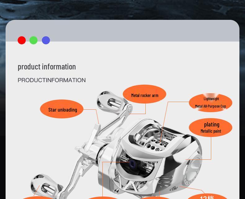 Ультра дальнобойная кастинговая катушка с защитой от перебегания, с глубокой/мелкой шпулей, для ловли на микро приманки