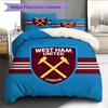 West Ham United F.C. Комплект постельного белья с узором, одеяло, домашний декор, подарок (1 пододеяльник + 2 наволочки без наполнителя).xwn