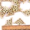 28*28mm Wooden 50Pcs  Ornament Book Corner Protector Album Corner DIY Crafts Scrapbook Wood Slices Home Decoration Box Book