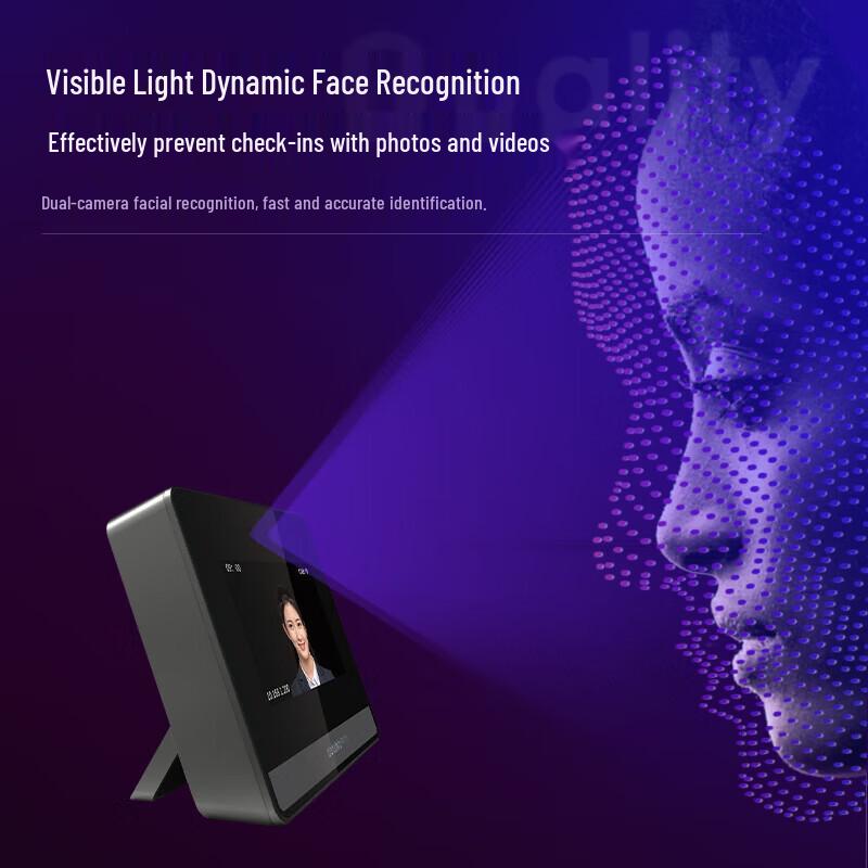 Deli DL-D6S Smart Facial Recognition Time Clock CN plug (adapter included)
