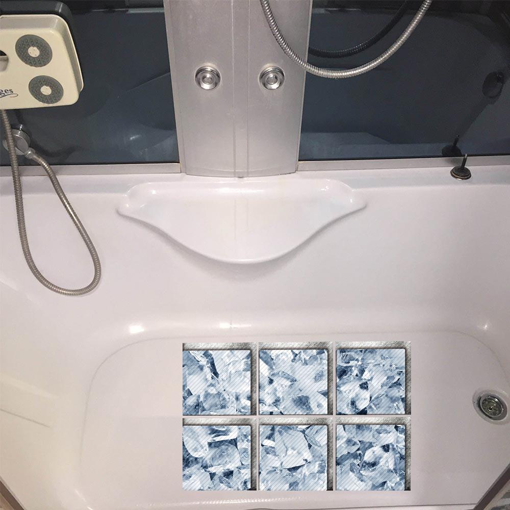 6 шт. наклейка на ванну Нескользящая водонепроницаемая самоклеящаяся наклейка с 3D эффектом для ванной комнаты ПВХ съемная декоративная фреска 15x15 см