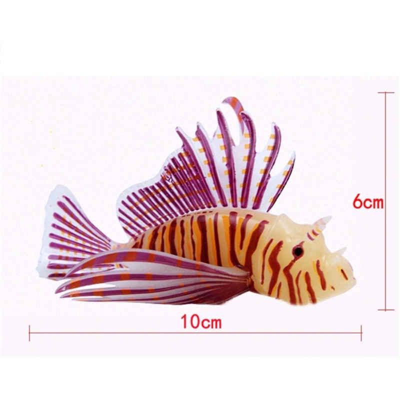 Силиконовая светящаяся рыбка для украшения аквариума