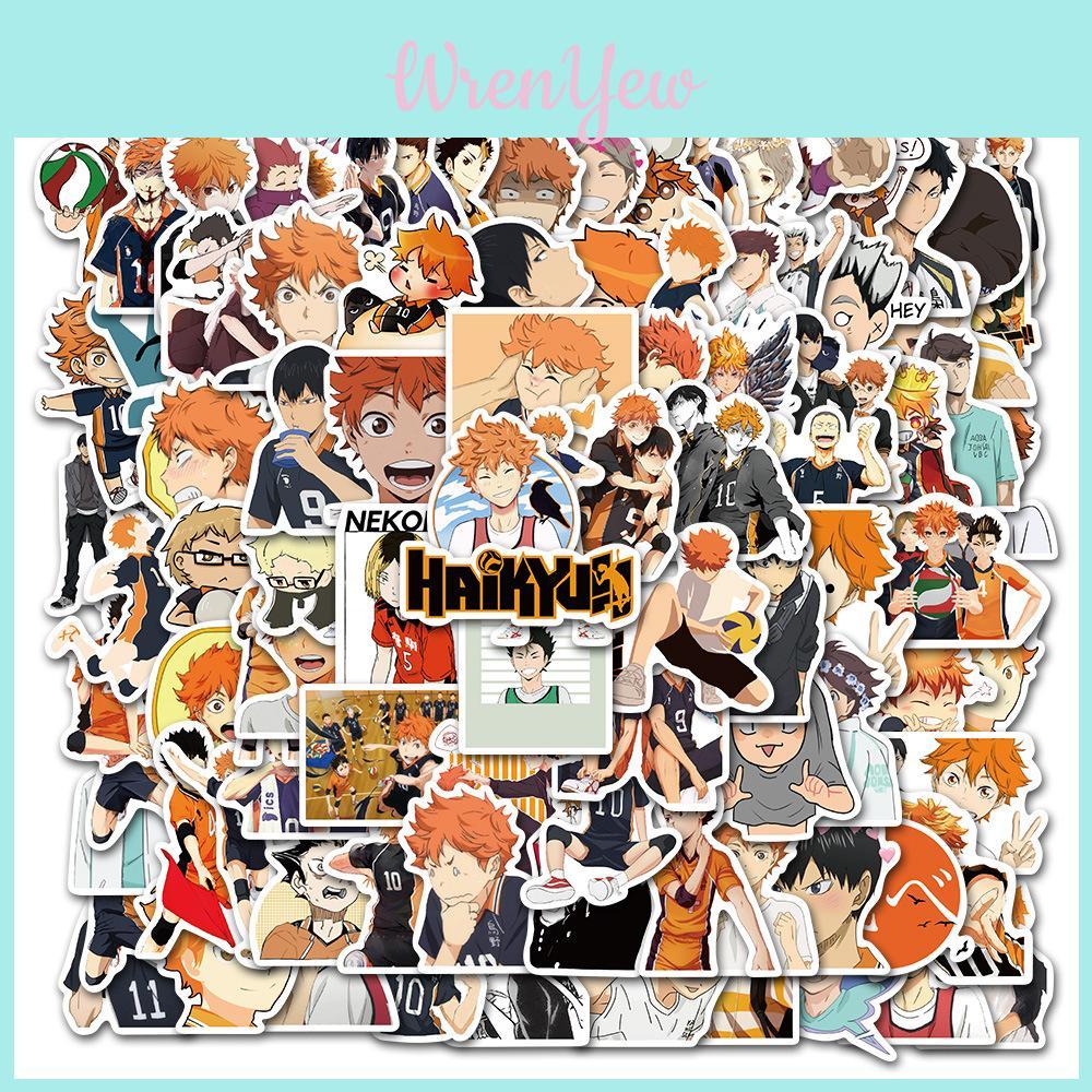 100 штук японских аниме-стикеров с граффити Hunter X Hunter Haikyuu Demon Slayer И многое другое!