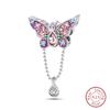 Sweet Romantic Princess Charms S925 Silver Pink Dress Lipstick High Heels Perfume Beads 3mm DIY Fine Jewelry Accessories