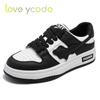 Spring and Autumn Natural Leather Flat Comfortable Low Top Casual Shoes for Girls Students and Women