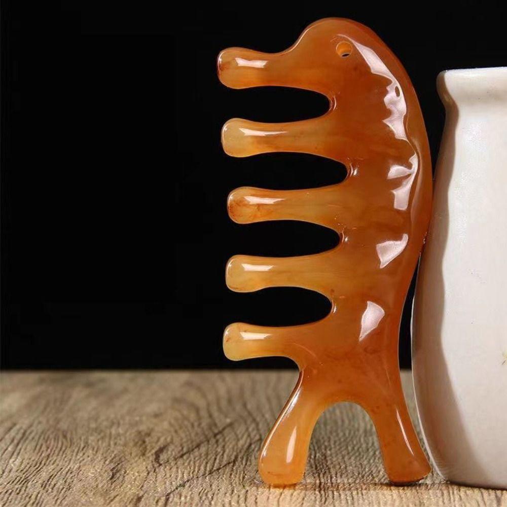 Массажная расческа Гуаша с пятью зубцами Маленький дельфин Массажная расческа для тела Momen And Man